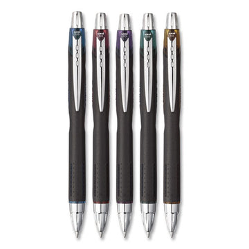 uni-ball® Jetstream Retractable Ballpoint Pen, 1 Mm, Assorted Ink, Black Barrel, 5-pack freeshipping - TVN Wholesale